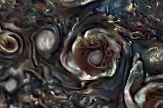 NASA image: A Jupiter Circumpolar Cyclone