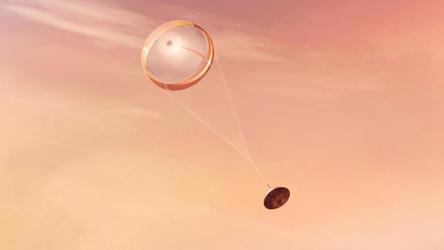 NASA image: Perseverance Deploys its Parachute (Illustration)
