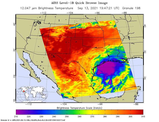 NASA image: Hurricane Nicholas Before and After Landfall