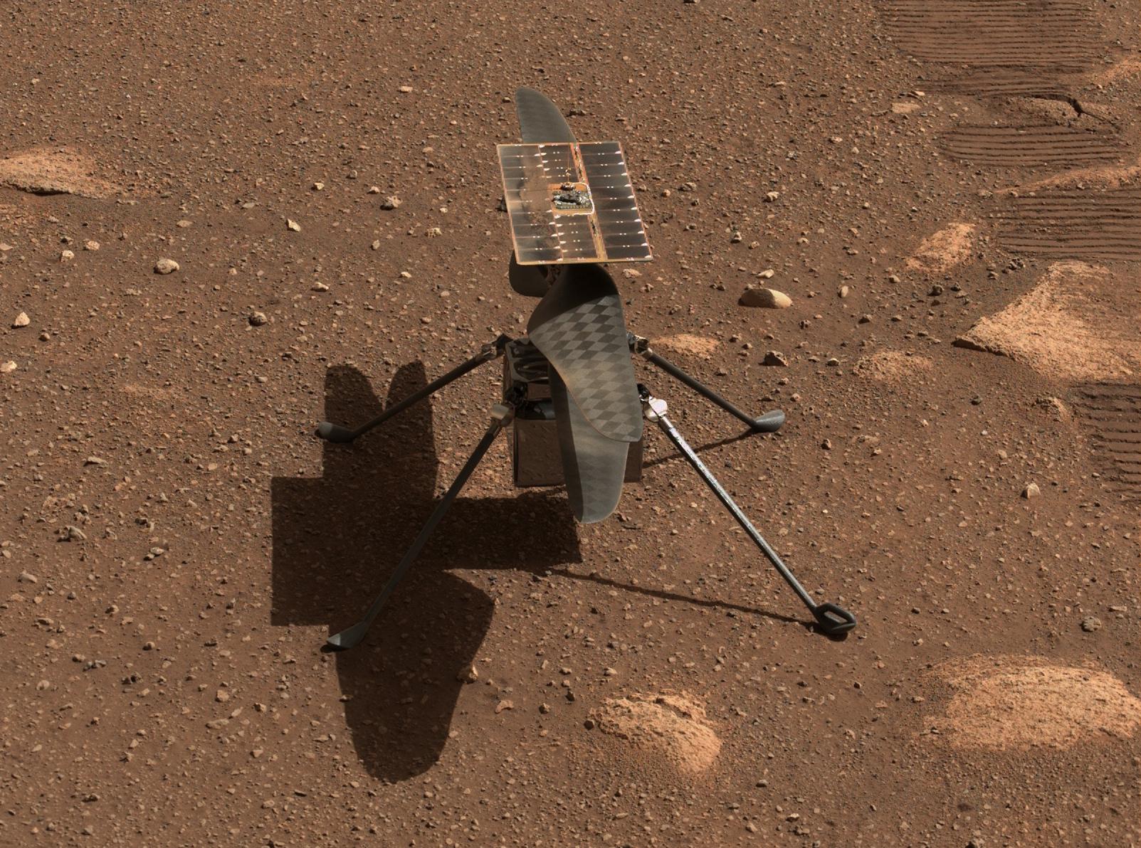 Mastcam-Z Gives Ingenuity a Close-up