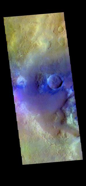 NASA image: Noachis Terra Crater - False Color