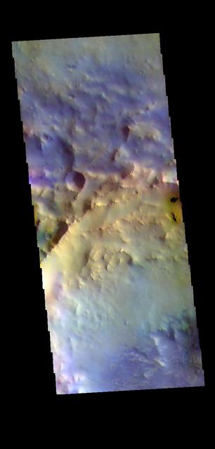 NASA image: Terra Sabaea Crater - False Color