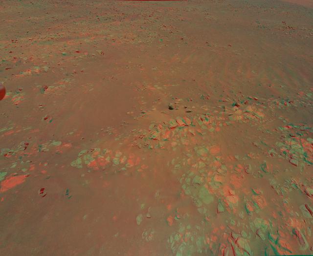 NASA image: Jezero Crater's Raised Ridges in 3D