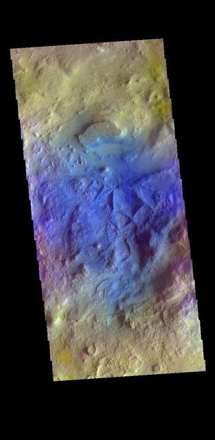 NASA image: Terra Sabaea Crater - False Color