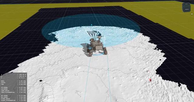 NASA image: Computer Simulation of Perseverance's First Autonav Drive
