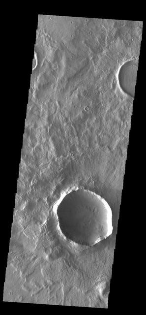 NASA image: Grooved Crater Ejecta