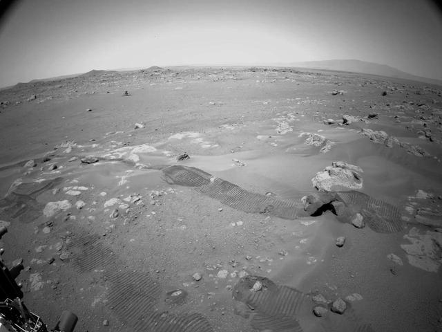 This video from July 1, 2021 (the 130th sol, or Martian day, of its mission), shows scenes from the longest autonomous drive yet for NASA's Perseverance Mars rover, which landed on Feb. 18, 2021. At the beginning of the traverse on Sol 130, the rover's engineers manually drove past NASA's Ingenuity Mars Helicopter. Then the rover began driving autonomously, avoiding hazards and traveling 358 feet (109 meters) on its own.  One of the rover's Navigation Cameras took the images about once every 16 feet (5 meters). They were processed to enhance the contrast.  A key objective for Perseverance's mission on Mars is astrobiology, including the search for signs of ancient microbial life. The rover will characterize the planet's geology and past climate, pave the way for human exploration of the Red Planet, and be the first mission to collect and cache Martian rock and regolith (broken rock and dust).  The Mars 2020 Perseverance mission is part of NASA's Moon to Mars exploration approach, which includes Artemis missions to the Moon that will help prepare for human exploration of the Red Planet.  Subsequent NASA missions, in cooperation with ESA (European Space Agency), would send spacecraft to Mars to collect these sealed samples from the surface and return them to Earth for in-depth analysis.  Movie available at https://photojournal.jpl.nasa.gov/catalog/PIA24743