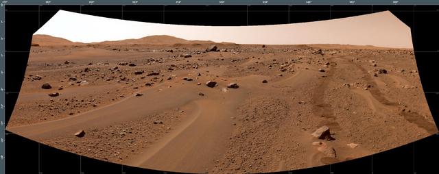 NASA image: The End of One Drive by Perseverance on the Floor of Jezero Crater