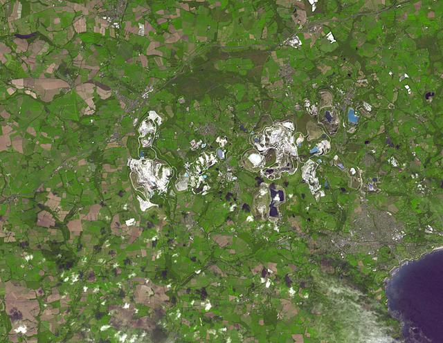NASA image: St Austell Deposits, Cornwall