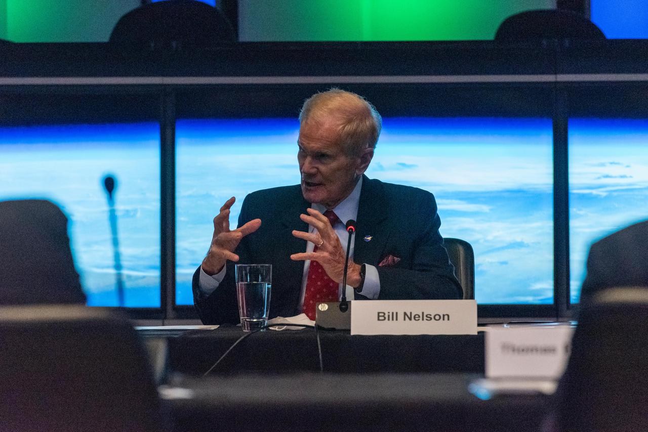 NASA Administrator Bill Nelson addresses participants during a climate roundtable at the agency's Jet Propulsion Laboratory in Southern California on Oct. 14, 2021. https://photojournal.jpl.nasa.gov/catalog/PIA24904