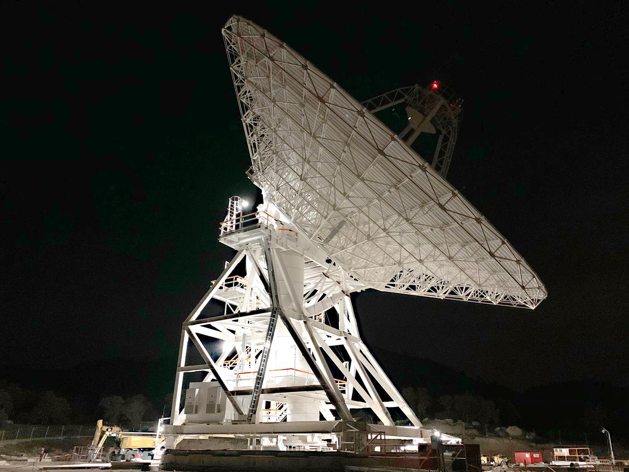 Deep Space Station 53, or DSS-53, is a new 34-meter (111-foot) beam waveguide antenna that went online in February 2022 at the Madrid ground station of NASA's Deep Space Network (DSN).  DSS-53 is the fourth of six antennas being added to expand the DSN's capacity and meet the needs of a growing number of spacecraft. When the project is complete, each of the network's three ground stations around the globe will have four beam waveguide antennas. The Madrid Deep Space Communications Complex is the first to have completed its build-out as part of project. Construction on DSS-53 began in 2016.  https://photojournal.jpl.nasa.gov/catalog/PIA25137