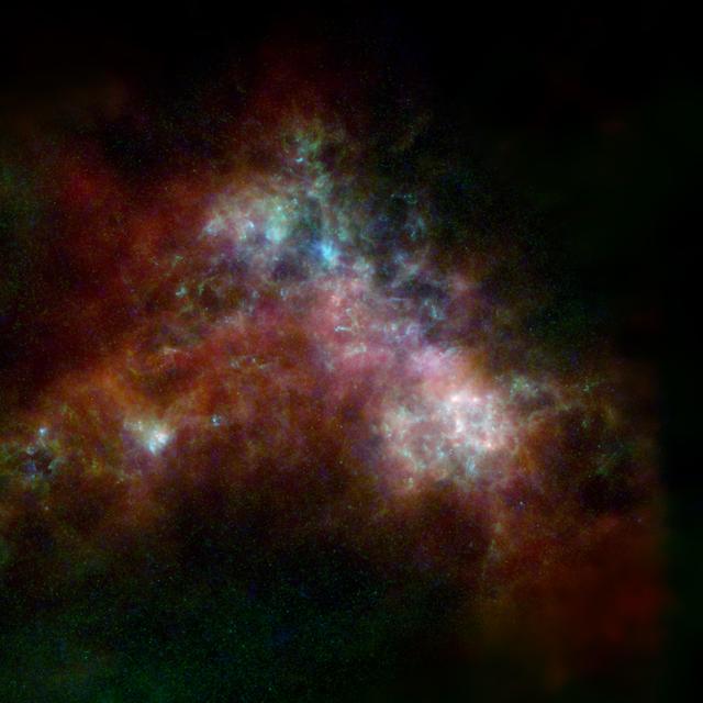 NASA image: Small Magellanic Cloud Imaged by Herschel, Planck, IRAS, COBE