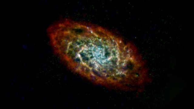 NASA image: Triangulum Galaxy Imaged by Herschel, Planck, IRAS, COBE