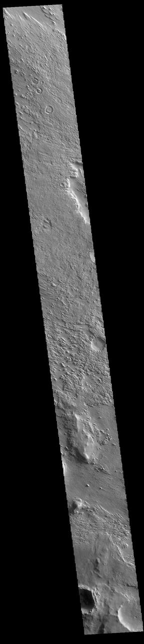 Today's VIS image shows part of Aeolis Planum. The surface in this region has been heavily eroded by wind action.  Orbit Number: 87307 Latitude: -0.895655 Longitude: 146.176 Instrument: VIS Captured: 2021-08-20 03:54  https://photojournal.jpl.nasa.gov/catalog/PIA25208
