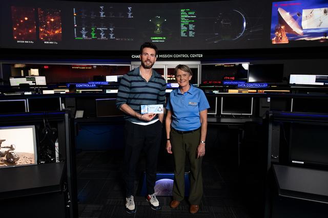 NASA image: Chris Evans Gets a Boarding Pass for NASA's Artemis I Mission