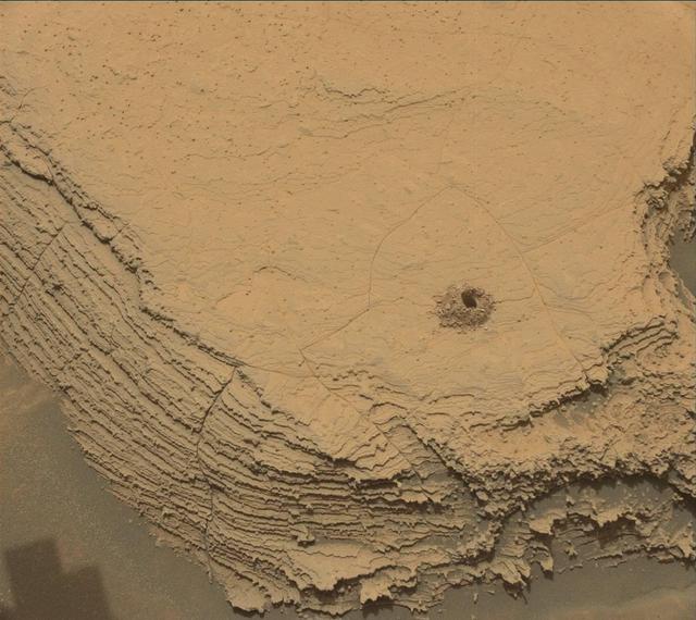 NASA image: Curiosity's 36th Drill Hole at Canaima