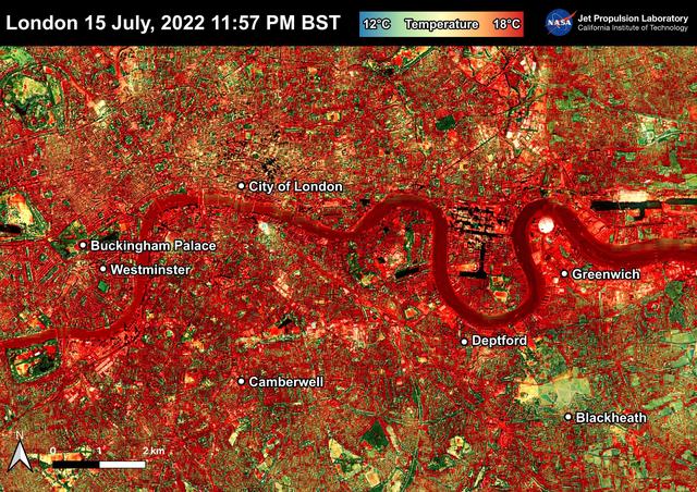 NASA image: NASA's ECOSTRESS Shows Overnight Heat in London
