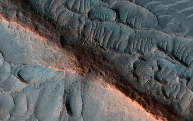 NASA image: Ridges in Cydonia Mensae