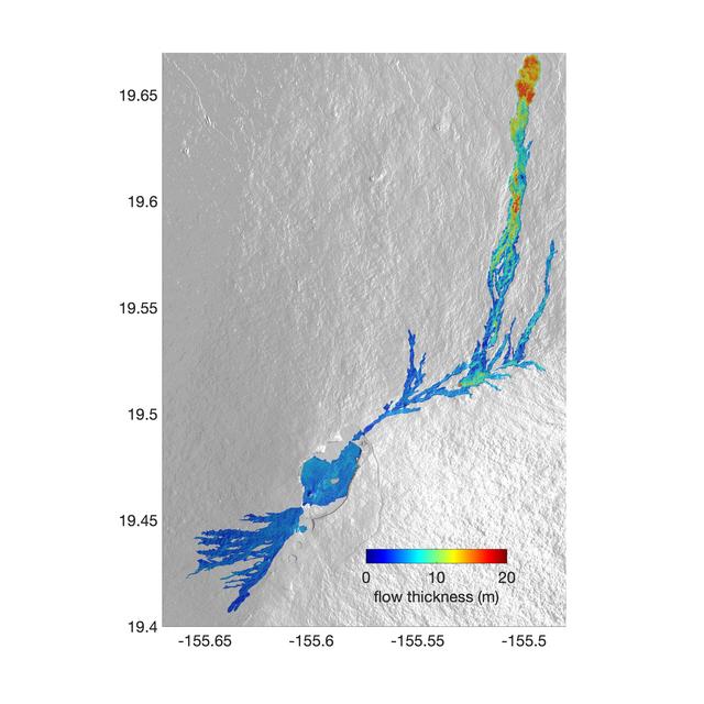 NASA image: Airborne NASA Radar Maps Mauna Loa Lava Changes in Hawaii