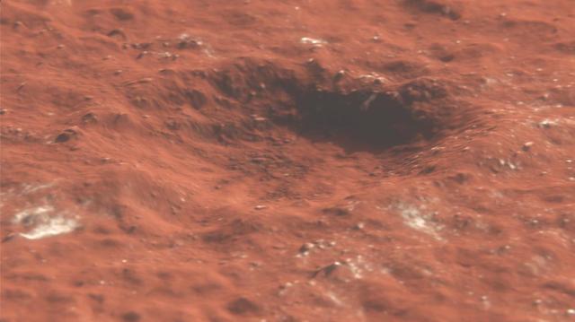 NASA image: Flyover of Mars Impact Using HiRISE Data (Animation)