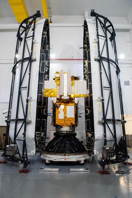 NASA image: SWOT Spacecraft Encapsulated in Payload Fairing