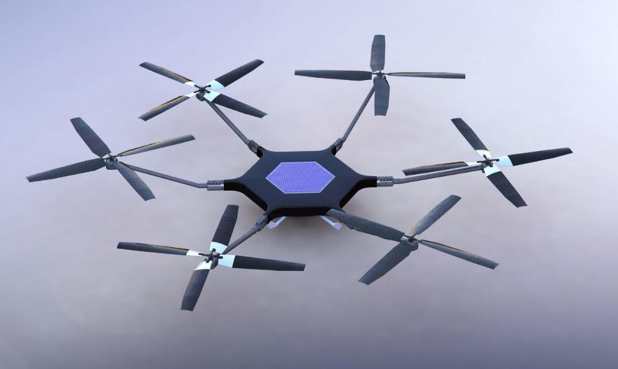 NASA image: Model of Proposed Mars Science Helicopter