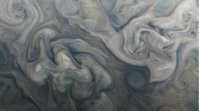 NASA image: NASA's Juno Mission Captures Swirls in Jovian Storms