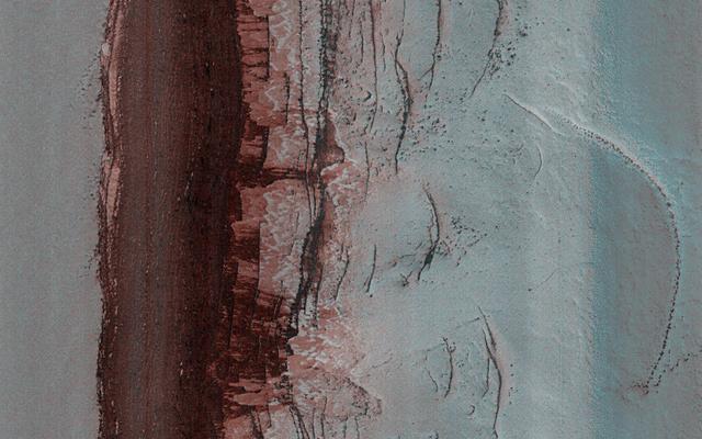 NASA image: A Look at a Steep North Polar Scarp