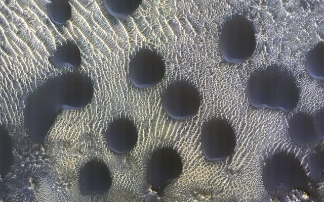 NASA image:  Circular Sand Dunes