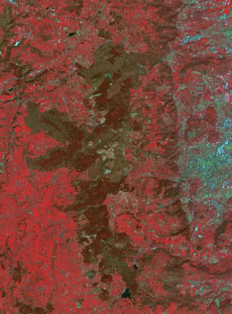 NASA image: Chaine des Puys, France