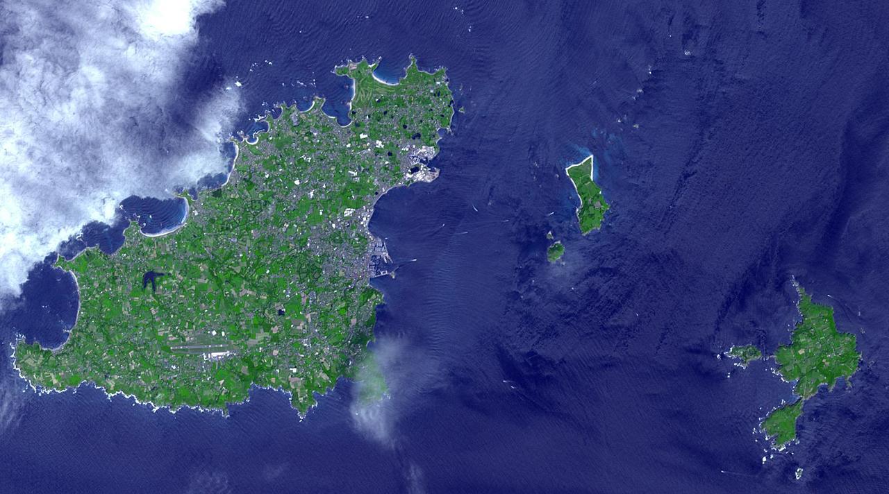 Sark (lower right) is part of the English Channel Islands off the coast of Normandy, France. It is a royal fief, part of the Bailiwick of Guernsey (left side), and has its own set of laws based on Norman law, its own parliament, and exchequer. Until 2008, it was the last feudal state in Europe with hereditary government. Sark is one of the few places in the world where cars are banned. The image was acquired June 16, 2017, covers an area of 14.1 by 25.3 km, and is located at 49.4 degrees north, 2.5 degrees west. With its 14 spectral bands from the visible to the thermal infrared wavelength region and its high spatial resolution of about 50 to 300 feet (15 to 90 meters), ASTER images Earth to map and monitor the changing surface of our planet. ASTER is one of five Earth-observing instruments launched Dec. 18, 1999, on Terra. The instrument was built by Japan's Ministry of Economy, Trade and Industry. A joint U.S./Japan science team is responsible for validation and calibration of the instrument and data products. The broad spectral coverage and high spectral resolution of ASTER provides scientists in numerous disciplines with critical information for surface mapping and monitoring of dynamic conditions and temporal change. Example applications are monitoring glacial advances and retreats; monitoring potentially active volcanoes; identifying crop stress; determining cloud morphology and physical properties; wetlands evaluation; thermal pollution monitoring; coral reef degradation; surface temperature mapping of soils and geology; and measuring surface heat balance. https://photojournal.jpl.nasa.gov/catalog/PIA25859
