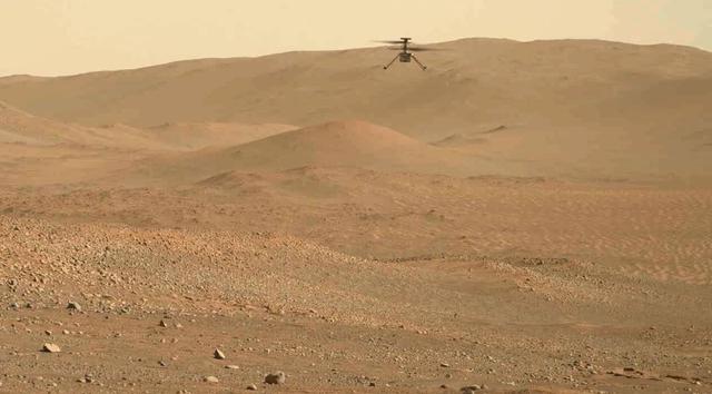 NASA image: Perseverance Rover Watches Ingenuity Mars Helicopter's 54th Flight