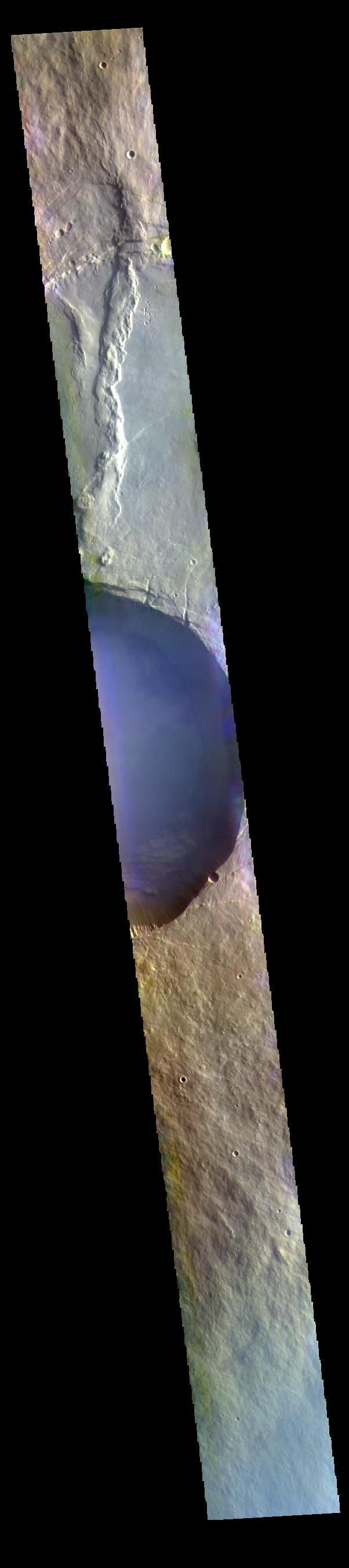NASA image: Pavonis Mons Summit - False Color