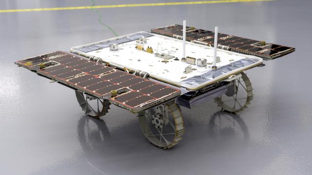 NASA image: Completed CADRE Rover in the Clean Room