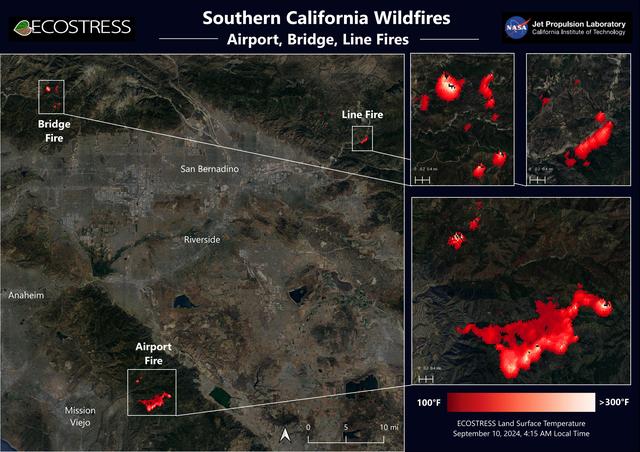 NASA image: Southern California Wildfires Captured by NASA's ECOSTRESS