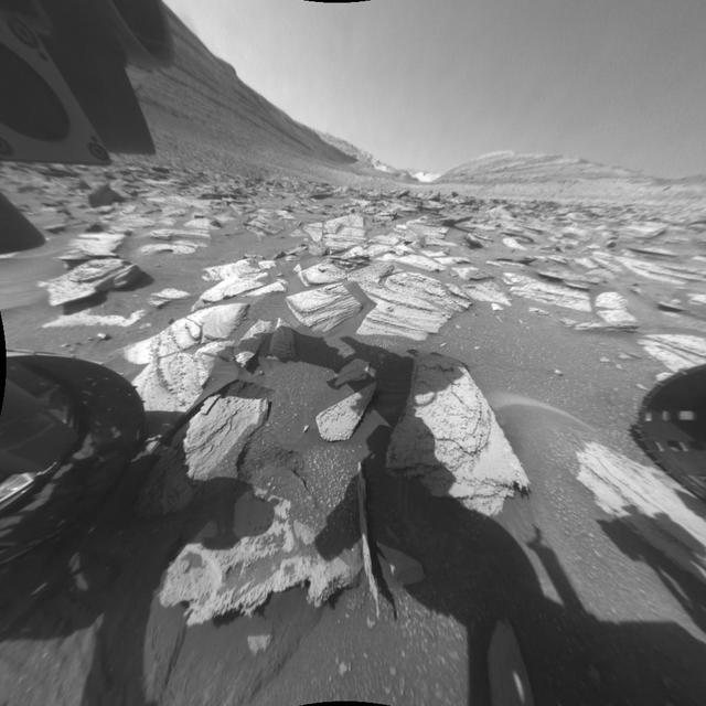 NASA image: Curiosity's Hazcams Capture a Day on Mars