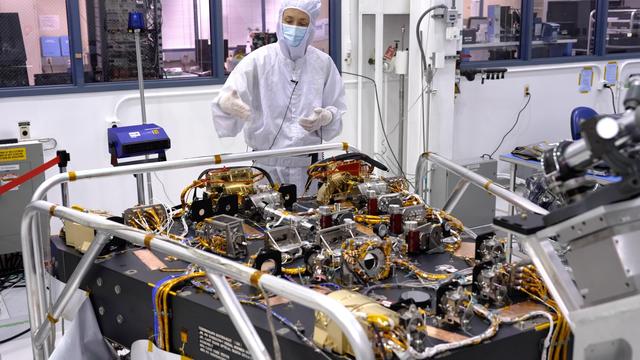 Roman Coronagraph on View in a JPL Clean Room