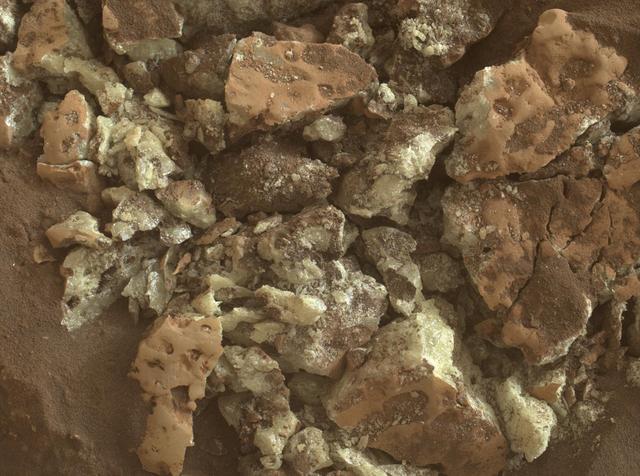 NASA image: Curiosity Captures Close-Up of Sulfur Crystals