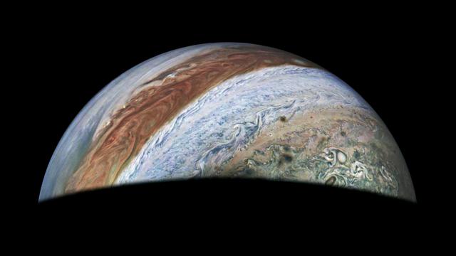 NASA image:  JunoCam Captures Jupiter on 62nd Flyby