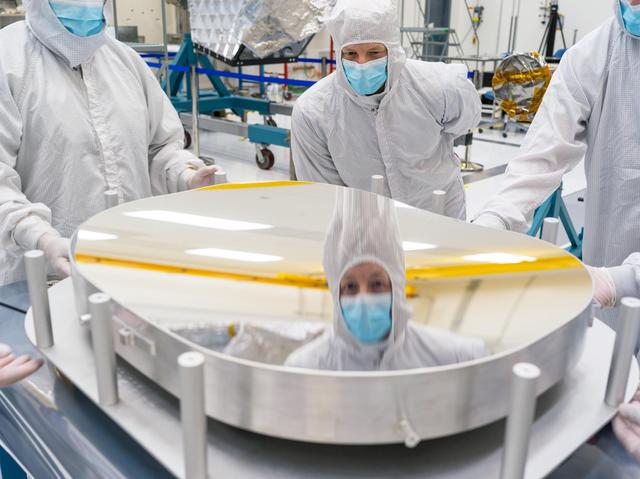 NASA image: NEO Surveyor's Mirrors Undergo Inspection at JPL