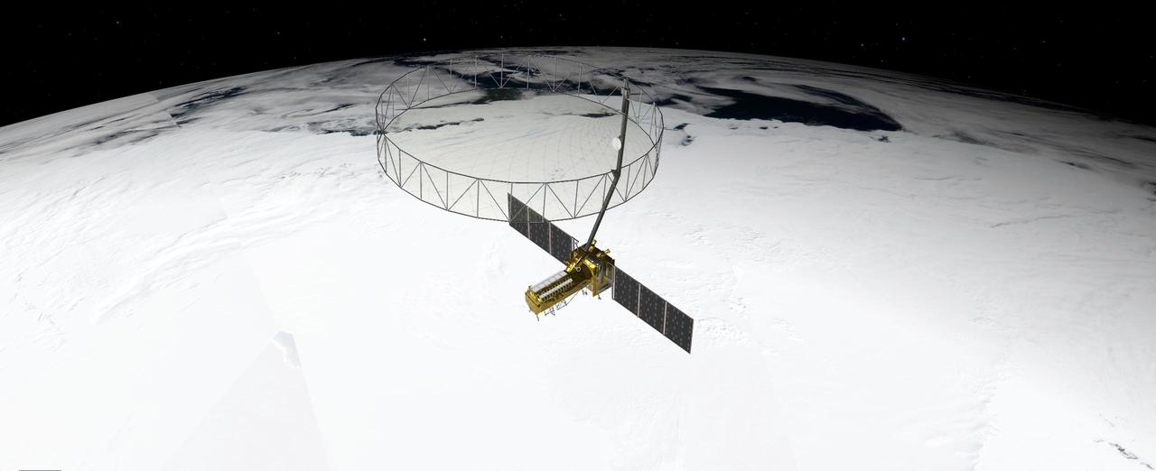 This artist's concept depicts the NISAR satellite orbiting Earth over Antarctica. Short for NASA-ISRO Synthetic Aperture Radar, the mission is an equal collaboration between the NASA and the Indian Space Research Organisation and marks the first time the two agencies have cooperated on hardware development for an Earth-observing mission.  Observations from NISAR will benefit humanity by helping researchers around the world better understand changes in our planet's surface, including its ice sheets, glaciers, and sea ice, which are collectively known as the cryosphere.  It also will capture changes in forest and wetland ecosystems and track movement and deformation of our planet's crust by phenomena such as earthquakes, landslides, and volcanic activity. The global and rapid coverage from NISAR will provide unprecedented opportunities for disaster response, producing data to assist in mitigating and assessing damage, with observations before and after catastrophic events available in short time frames.  NISAR will launch from ISRO's Satish Dhawan Space Centre on India's southeastern coast in 2025.  https://photojournal.jpl.nasa.gov/catalog/PIA26493