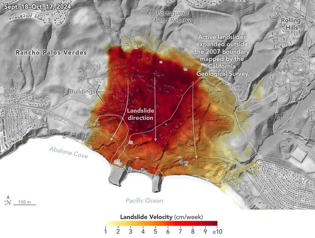 NASA image: NASA Radar Looks at Palos Verdes Landslides