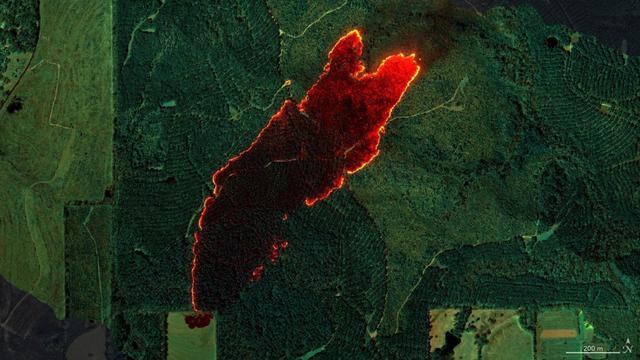 NASA image: AVIRIS-3 Sensor Captures Data on Wildfire Near Castleberry, Alabama