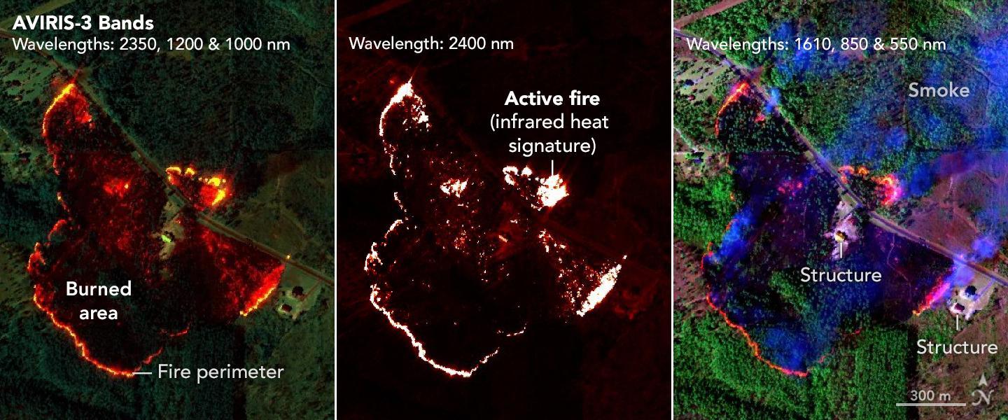 NASA image: AVIRIS-3 Sensor Captures Data on Wildfire Near Perdido, Alabama