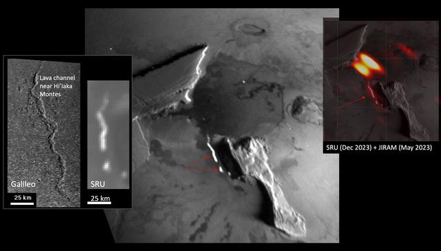 NASA image: NASA's Juno Captures Lava Channel Thermal Emissions at Zal Patera