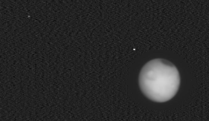 NASA image: Europa Clipper Captures Mars, Phobos, and Deimos