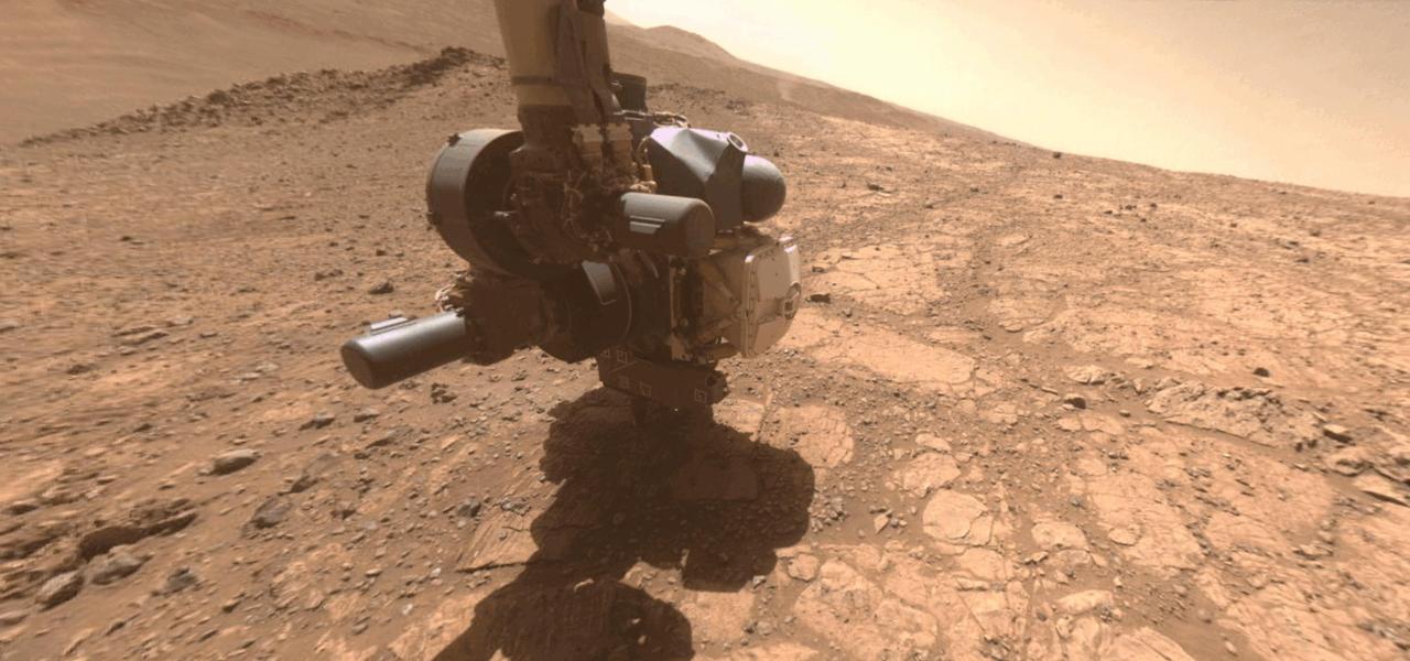 A dust devil whirled by in the distance as one of the cameras on NASA's Perseverance captured the Mars rover coring a sample near the rim of Jezero Crater on April 29, 2025, the 1,490th Martian day, or sol, of the mission. The 12 images that make up this animation were taken approximately one minute apart by the rover's front right hazard-avoidance camera. The dust devil is in the upper right of the frame. The Mars 2020 Perseverance mission is part of NASA's Moon to Mars exploration approach, which includes Artemis missions to the Moon that will help prepare for human exploration of the Red Planet. Animation available at https://photojournal.jpl.nasa.gov/catalog/PIA26572