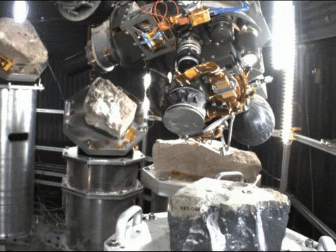 This video of the Perseverance rover's gDRT (Gaseous Dust Removal Tool) in action was taken during a test in a vacuum chamber at NASA's Jet Propulsion Laboratory in Southern California in August 2020.  The tool fires 12-pounds-per-square-inch (about 83 kilopascal) puffs of nitrogen at the tailings and dust that cover a rock after it has been abraded by the rover. Five puffs are required per abrasion – one to vent the tanks and four to clear the abrasion.  Animation available at https://photojournal.jpl.nasa.gov/catalog/PIA26578
