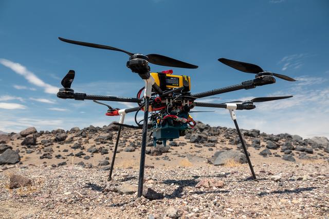 NASA image: A Research Drone in Front of Mars Hill