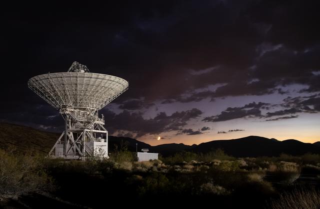 NASA image: Goldstone’s DSS-15 Antenna at Sunset